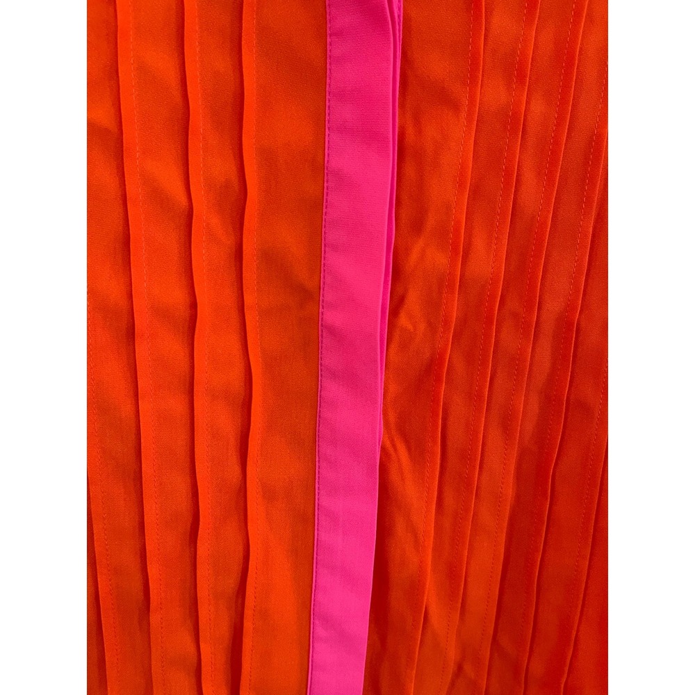 Flying Tomato Orange Pink Danica Pintuck Puff Sleeve Shirt Dress Retro Chic Sm - Picture 4 of 11